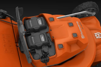 Husqvarna LB 448iV Kosiarka akumulatorowa 970712501 970 71 25‑01 Podwójne gniazdo na akumulatory