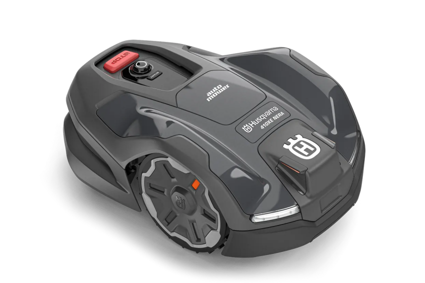 Husqvarna Automower 410XE Nera Kosiarka automatyczna robot koszący z EPOS 970654455 970 65 44‑55 pielęgnacja trawnika bez konieczności stosowania przewodów