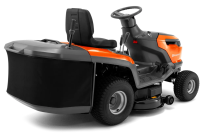 Husqvarna TC 112  Traktor ogrodowy spalinowy z koszem 250 L zbiera skoszoną trawę