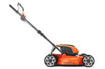 Husqvarna LB 144i Kosiarka akumulatorowa 970648201 970 64 82‑01 Regulacja wysokości uchwytu i wysokości koszenia nogą