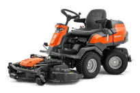 Husqvarna R418TsX Rider spalinowy AWD 970544901 970 54 49‑01 posiada hydrauliczny podnośnik osprzętu i urządzenia tnącego