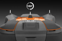 Husqvarna Automower 580 EPOS Kosiarka automatyczna robot koszący 970803811 970 80 38‑11 Położenie serwisowe 180° do konserwacji