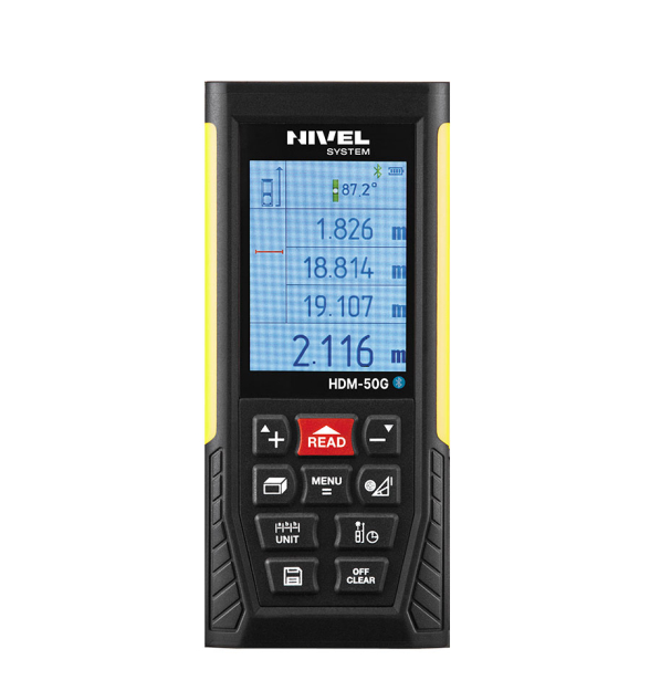 Nivel System HDM-50G Dalmierz laserowy z zieloną wiązką Bluetooth 50 m