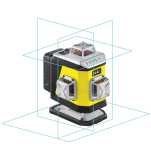 Nivel System CL4B Laser krzyżowy niebieski 4x360° Bluetooth - 2