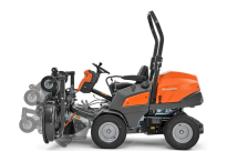 Husqvarna P 520DX Rider spalinowy 967985201 967 98 52‑01 Pozycja serwisowa urządzenia tnącego ułatwia czyszczenie